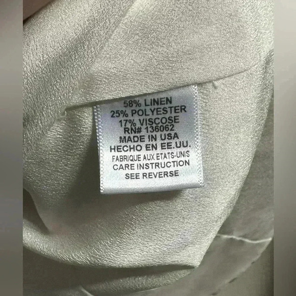 Lavender Brown White & Grey Striped Linen Lightweight Blazer Coastal Cozy - Picture 11 of 12